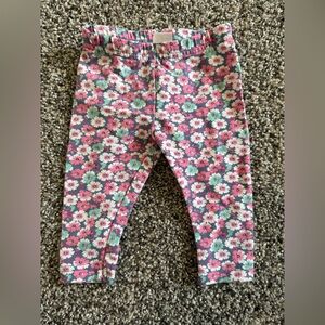 5/$10- Baby Girl Carter's Pink and Green Floral Leggings Size 3 months